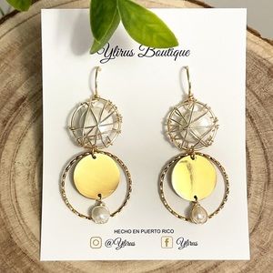 ✨Elegant pearl earrings ✨ wire wrapped